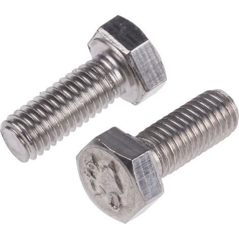 Vis à tête hexagonale, Acier Inoxydable A4 316 Brut, M5 x 12mm ( Prix pour Sachet de 100 )