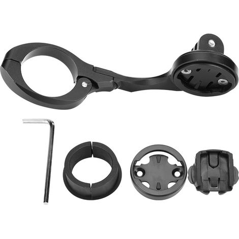 Support de Montage pour Ordinateur de Vélo en Alliage d'Aluminium avec Adaptateur - Accessoire Vélo (Noir) (1/5)
