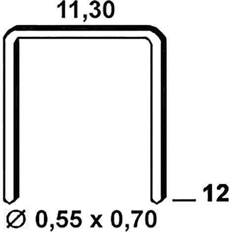Alsafix Tackerklammern Type 53 12mm - Rückenbreite 11,3mm, Stahldraht verzinkt - 3000 Stück