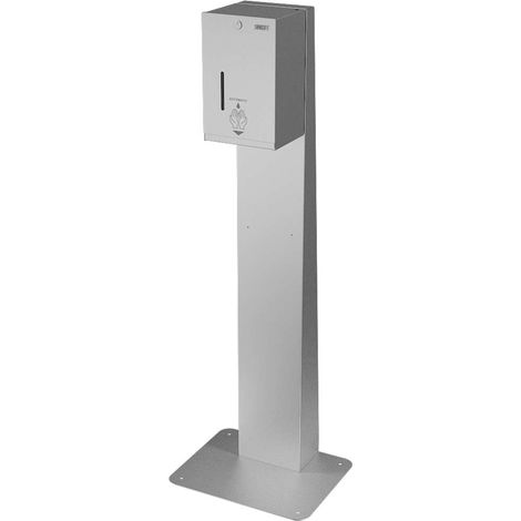 Sanela Dispenser in acciaio inox - Dispenser automatico di disinfettante freestanding, volume 5 l, alimentazione a batteria, acciaio inox opaco SLZN 59ESB (1/2)