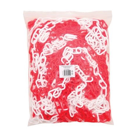 CATENA SEGNALETICA HAND  PLT BIANCO/ROSSO D.MM 5 MT 25