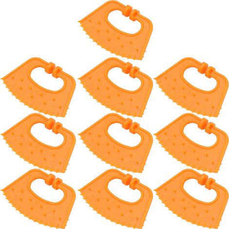 Lot de 10 pinces nasales anti-succion en plastique pour veaux et bovins sevrés, avec anneau nasal. (1/5)