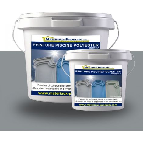 Peinture Piscine Polyester - 5 Kg Gris béton - MATPRO (1/5)