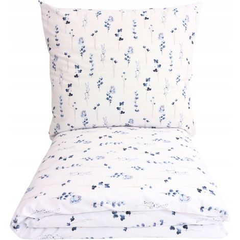 Bettwäsche-Set aus Baumwolle, 160 x 200 cm, Blumenmuster, Herstellerqualität, strapazierfähig, 100 % Baumwolle