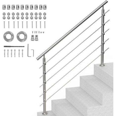 Rampe d'Escalier - 150 cm Main Courante Escalier pour Marches (1/5)