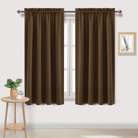 Rideau Isolant Thermique - Blocage Lumière Totale - Pour Chambre Cuisine Salon - Style Scandinave Uni - 145 x 250 cm - 1 Pièce (1/3)