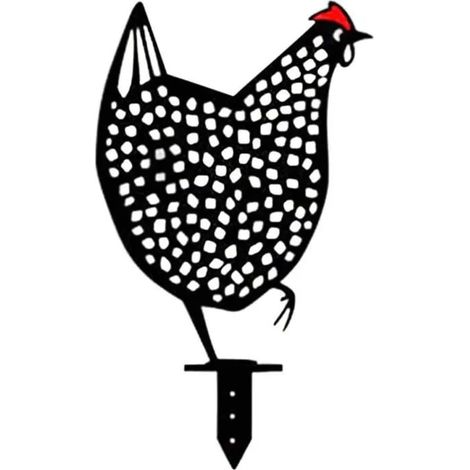 A Décoration De Plancher De Pelouse De Jardin D'art De Yard De Poulet,Enjeux Métalliques De Jardin De Silhouette Animale,Décor De (1/4)