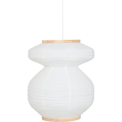 Suspension Nika ronde D.45cm blanc - Atmosphera créateur d'intérieur (1/5)
