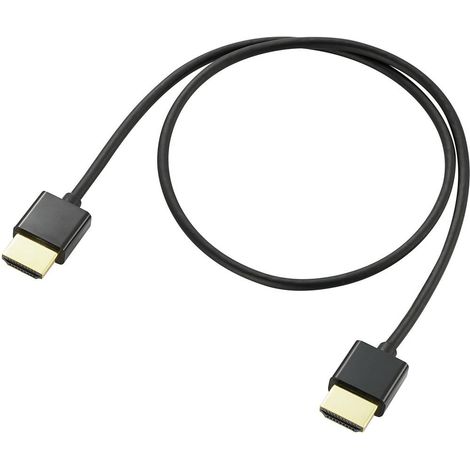 SpeaKa Professional HDMI Cavo Spina HDMI-A, Spina HDMI-A 0.50 m Nero SP-9070576 UHD 4K,, Canale di ritorno, contatti co (1/2)