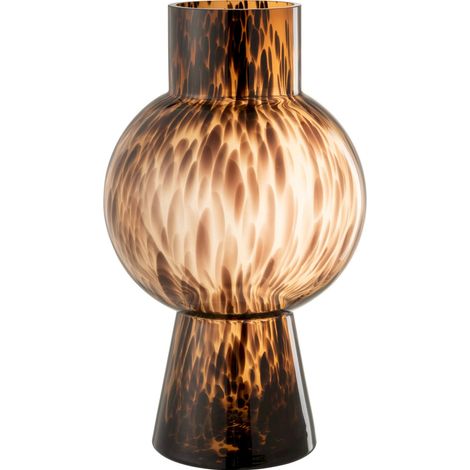 Vase boule en verre moucheté marron - marron moucheté (1/3)