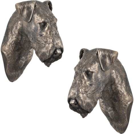 Airedale Terrier, Waterside Terrier - statuetta di cane, busto da appendere, decorazione unica per gli amanti dei cani di Art-Dog (1/5)