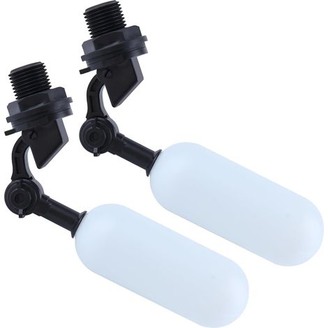 Lot de 2 robinets à boisseau sphérique flottants de 1,27 cm avec bras réglable pour bassins, aquariums, aquaculture, hydroponie et réservoir d'eau (1/5)