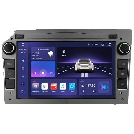Autoradio Stéréo, 128 Go de ROM, Android 12 OS, S4 Gris (1/2)
