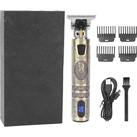 Tondeuse à Cheveux Électrique Professionnelle Portable USB Coupe-Cheveux Vintage (1/5)