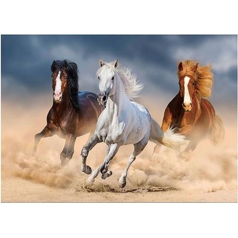 Mosaico de diamantes 5D - Caballos 40x30cm