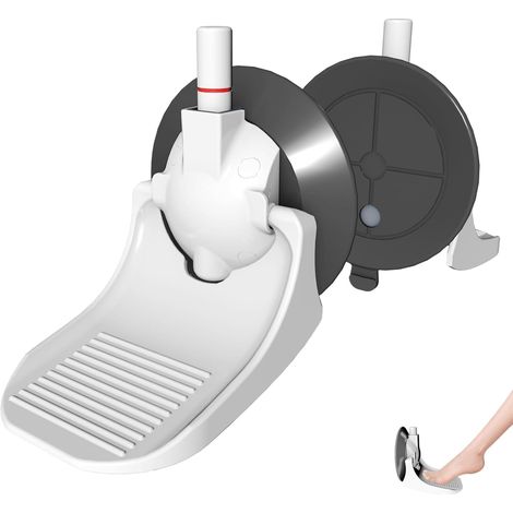 Repose-pieds de douche, repose-pieds de salle de bain avec ventouse puissante, aucun perçage requis, tabouret de douche à ventouse avec marquage rouge, tabouret de rasage de pédicure de douche (1 pièc (1/5)