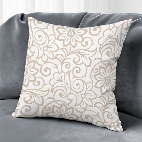 Housse de coussin extérieur fleurs, style rustique pour salon chambre canapé,45×45cm (1/5)