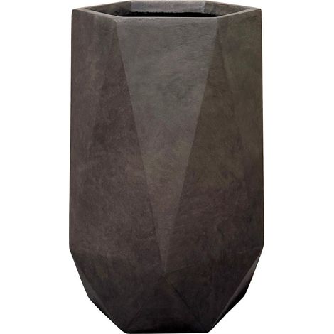 Copri vaso preforato PRISME 32x44cm marrone