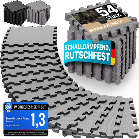 MONZANA Bodenschutzmatte Fitness & Pool 18x 36x 54x Stück Fitnessgerät 54 Stück