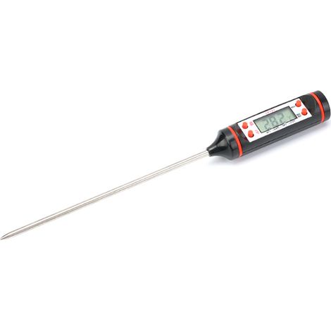 Thermomètre alimentaire stylo haute précision avec écran LCD et sonde en acier inoxydable noir (1/5)