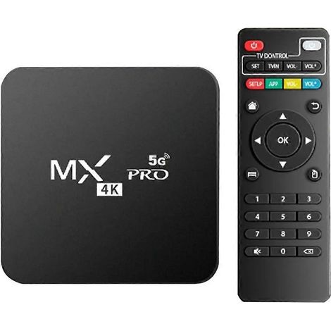 Android 12.0 TV-Box, Dualband-WLAN (2,4 GHz und 5 GHz), Bluetooth 5.2, HD-Mediaplayer, Quad-Core-Prozessor, Videodekodierung, 1G+4G-Decoder, EU-Stecker (1/5)
