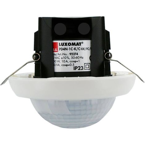 Détecteur de mouvement couloir 92274 – Encastré faux plafond – Télécommandable – Grande portée longitudinale – Solution pour éclairage intérieur – Beg Luxomat