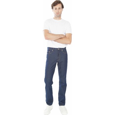 Pantaloni da lavoro in denim blu 5 tasche48