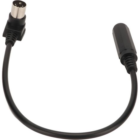 Câble Adaptateur 6.35mm Jack Femelle vers MIDI 5 Pins Mâle Angle Droit pour Instruments Audio (1/5)