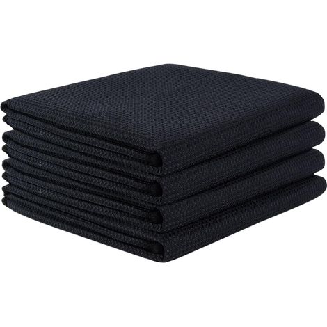 Torchons en microfibre, torchons de cuisine, super doux, absorbants et non pelucheux, séchage rapide, torchon pour barista, torchons noirs pour la cuisine (50 x 70 cm) (1/5)