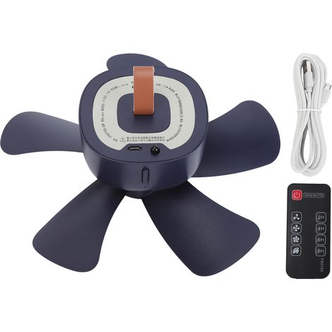 Ventilateur de Plafond USB Portable avec Télécommande pour Camping et Canopée (1/5)