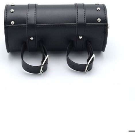 Sacoches Cavalières - Cuir PU Noir - Universel Pour Moto - 2 Sangles De Fixation - Dimensions 28 x 12 x 10 cm - 1 Pièce (1/4)