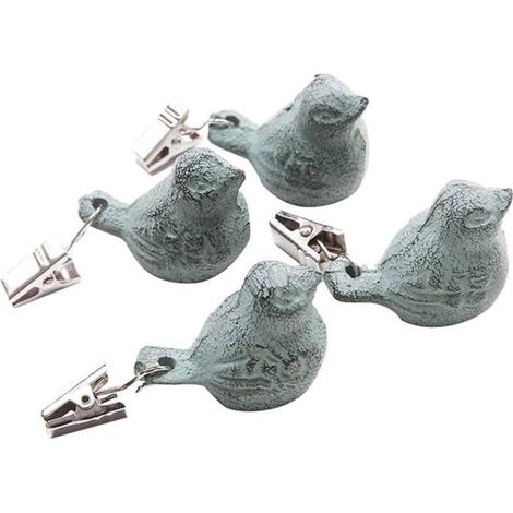 (Vert)4 pièces Poids de Nappe, Fer Antique Oiseau Pendentif, Plein Air de Pique-Nique Couverture Pendentif (1/5)