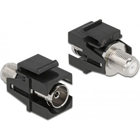 DELOCK MODULE KEYSTONE IEC FEMELLE VERS F FEMELLE NOIR 86855