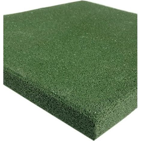JARDIN202 - Loseta de caucho 500 x 500 x 40mm Verde