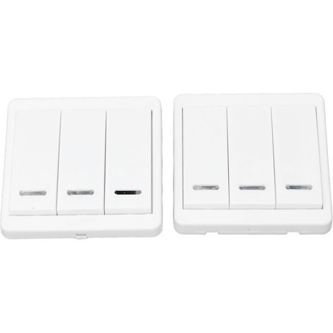 Interrupteur télécommandé sans fil BERM, contrôleur intelligent 2, panneau de commande 170240 V BEM RS3K WR 3 ouvertures (1/5)