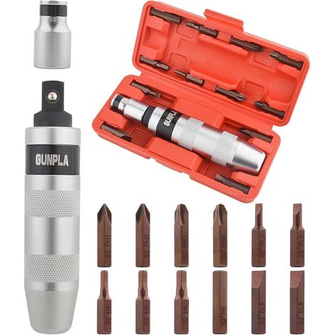 Handschlagschrauber Satz 1/2 Zoll 12-teilig mit Aufbewahrungsbox, Legierter Stahl (1/5)