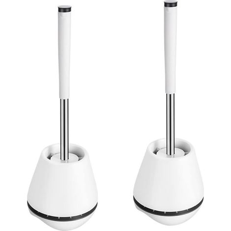 of 2 toilet brushes toilet cleaning dusting brush and holder