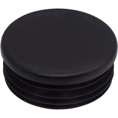 Lot de 20 inserts de tubes ronds de 60 mm, bouchons de poteau de clôture en plastique noir, bouchons de tuyau, noir RAL 9005 (1/5)