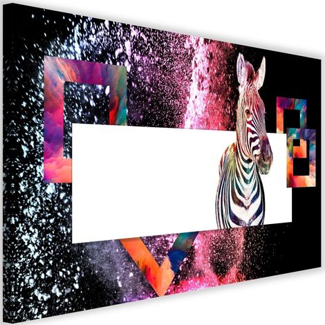 Tableau sur toile Animaux zèbres 60x40 (1/5)