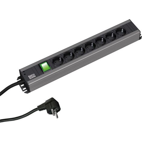 Bachmann 300.007 multipresa nera e grigia con 7 prese