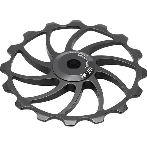 MEIJUN 16T Schaltwerk für Mountainbikes und Rennräder, Führungsrolle mit Keramiklager, Ersatzteile für Laufräder, schwarz (1/5)