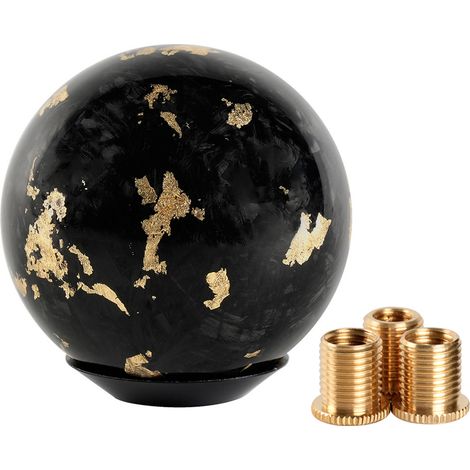 Car modification parts: Forged carbon fiber gear shift knob, automatic transmission gear shift knob - Gold (1/4)