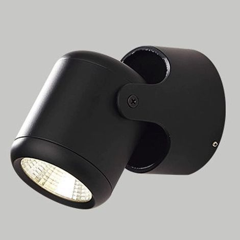AMXCNOY Spot LED noir, applique murale LED 9 W à tête unique orientable 270°, idéal pour éclairage cuisine, murs, chambres et couloirs (1/5)