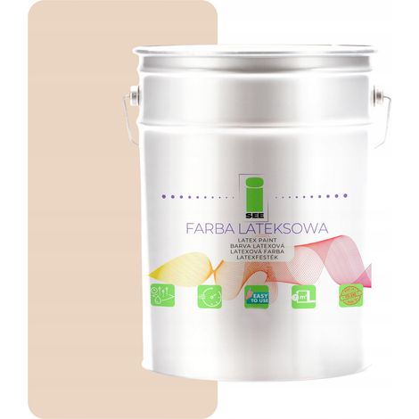 Latex-Wandfarbe für Innenräume, Beige, Hellpastell, 10 l (1/5)
