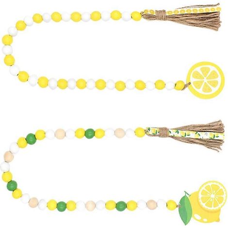 Guirlande de perles d'été avec perles en bois de citronnier (4 pièces) (1/5)