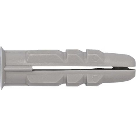 500 Chevilles PLX 6 x 28 cm, Grise - Fixation Solide en Nylon pour Brique, Béton et Plâtre (1/3)