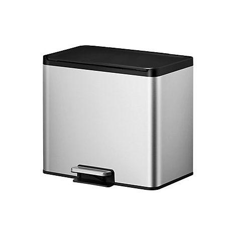 Cubo de basura con pedal Recycler  acero  30 l  colector doble (1/5)