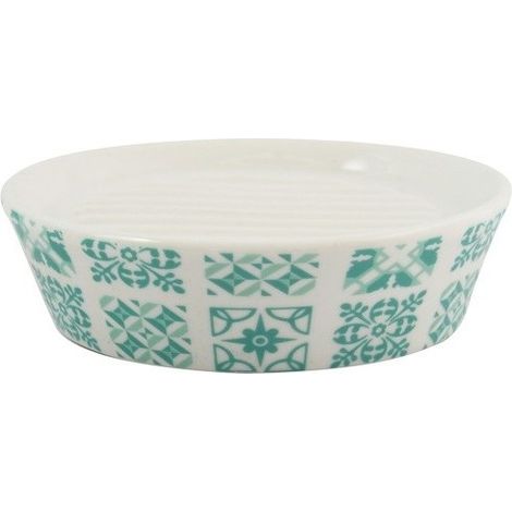Porte Savon Céramique SINTRA Bleu Turquoise MSV