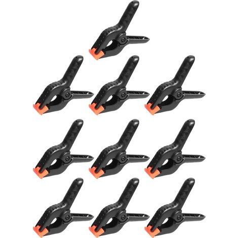 Lot de 10 pinces à ressort robustes de 11,4 cm (4,5 pouces) pour supports de fond, travaux manuels de travail du bois, photographie et artisanat. (1/5)