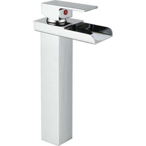 Grifo monomando de lavabo efecto cascada modelo Perla Alto (1/2)